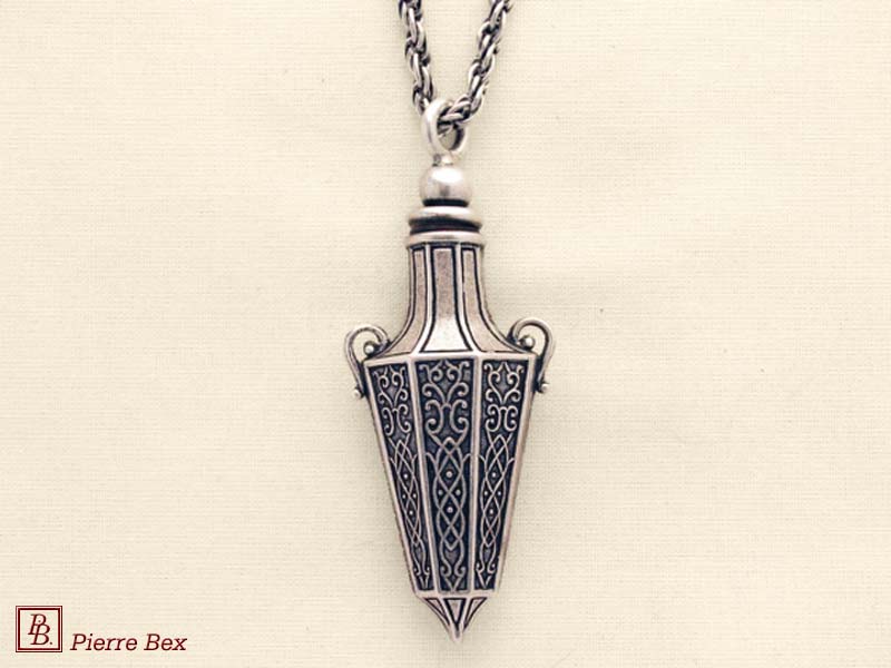 Pierre Bex Art-Nouveau necklace with smelling salt bottle 41243-07