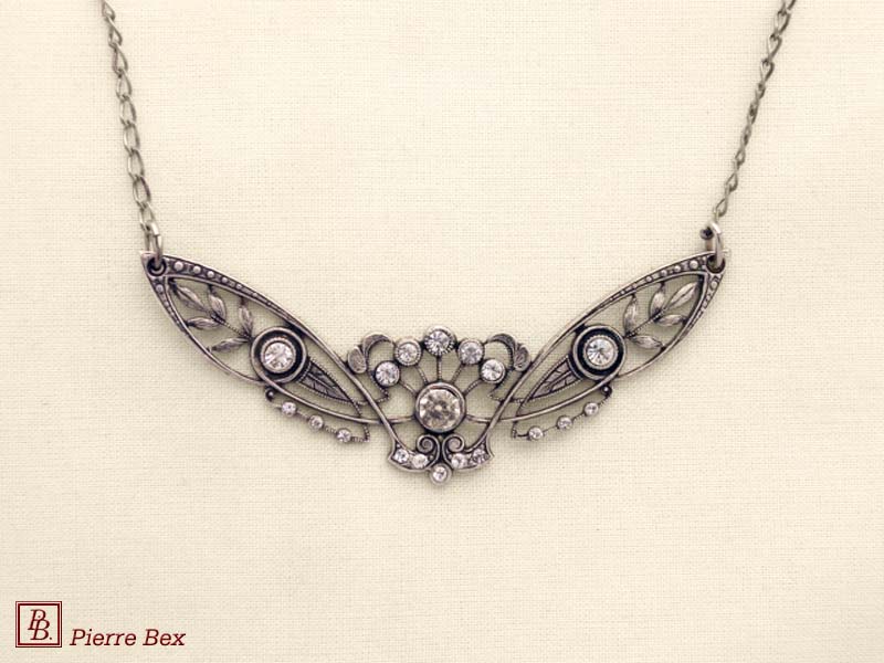 Pierre Bex Art-Deco Halskette mit Straß 45324-01