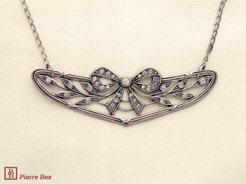 Pierre Bex Art-Deco Halskette mit Straß 45324-15