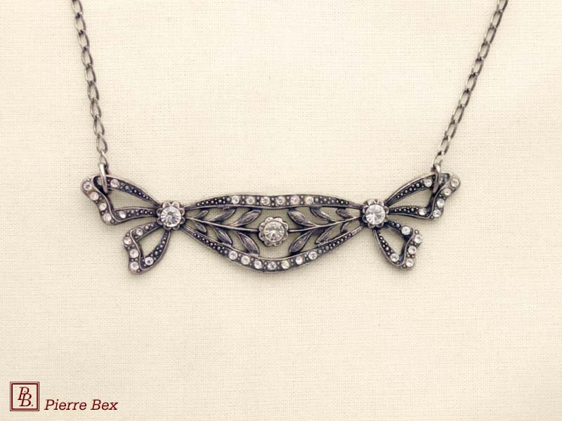 Pierre Bex Art-Deco Halskette mit Straß 45324-18