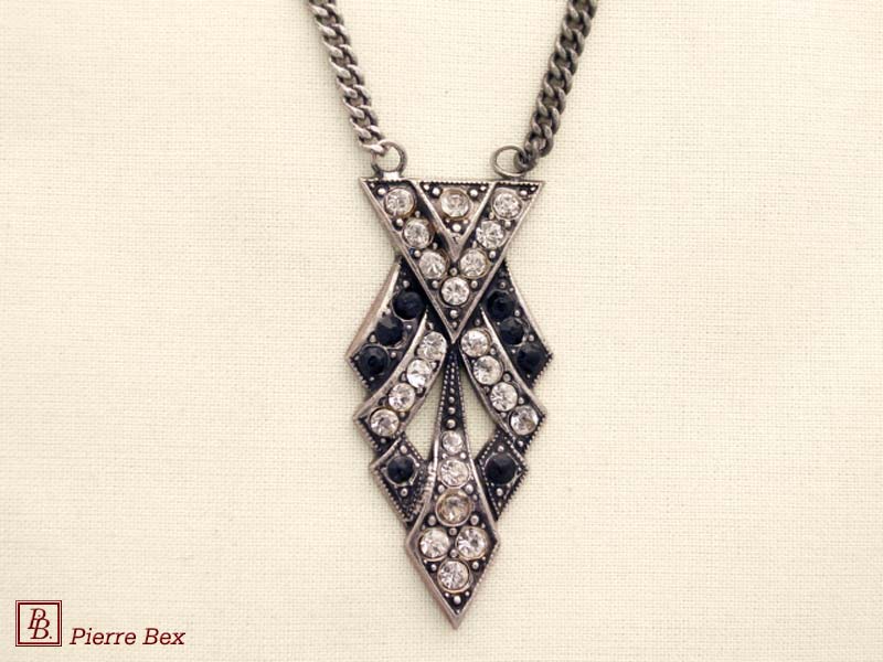 Pierre Bex Art-Deco Halskette mit Straß 45534-04