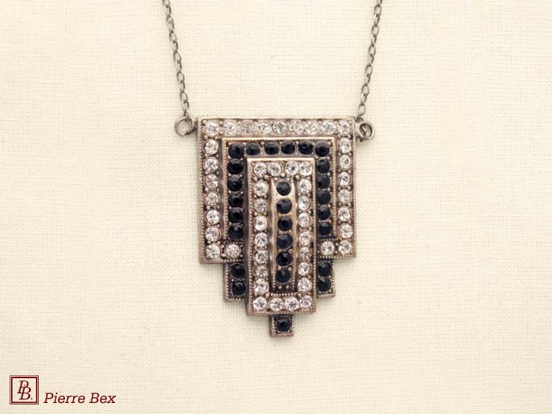 Pierre Bex Art-Deco Halskette mit Straß 45534-07