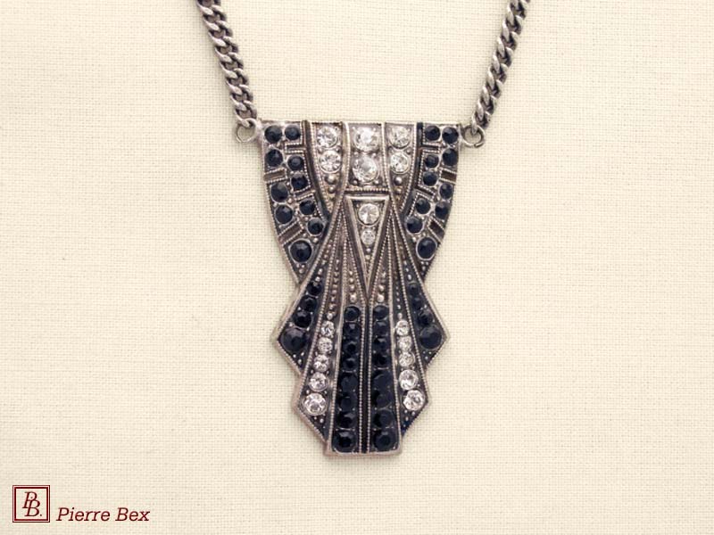 Pierre Bex Art-Deco Halskette mit Straß 45534-09