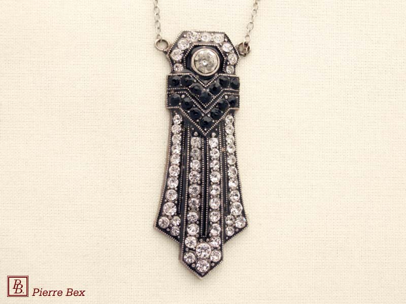 Pierre Bex Art-Deco Halskette mit Straß 45534-11